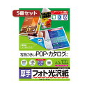 【送料無料】5個セットサンワサプライ カラーレーザー用フォト光沢紙・厚手 LBP-KAGNA3NX5 おすすめ 人気 安い 激安 格安 おしゃれ 誕生日 プレゼ...