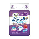 【送料無料】日本製紙クレシア 肌ケア アクティ 朝までぐっすり尿とりパッド 消臭抗菌プラス 8回分吸収 1セット(108枚:18枚×6パック) おすすめ 人気 ...