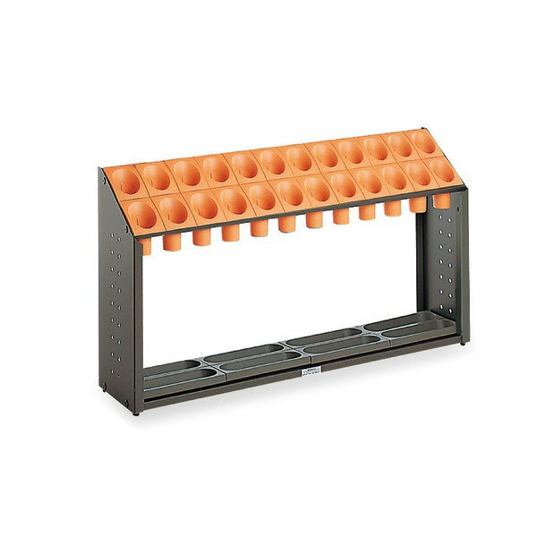 【おすすめ・人気】傘立て B24 24本立 幅972mm オレンジ スチール 樹脂製脚付 アンブレラスタンド テラモト オブリークアーバン 玄関 収納家具|安い 激安 格安