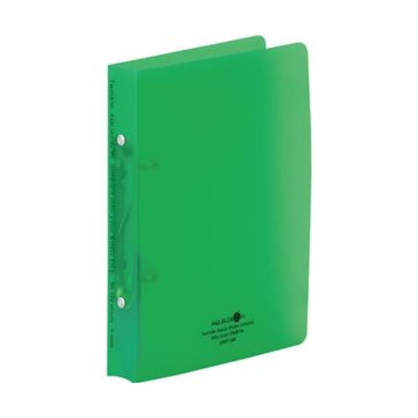 【送料無料】(まとめ) リヒトラブ AQUA DROPsリングファイル(ツイストリング) A5タテ 2穴 150枚収容 背幅32mm 黄緑 F-5006-6 1...