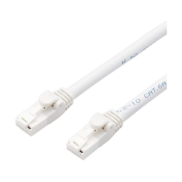 【送料無料】(まとめ) エレコム LANケーブル/CAT6A対応/EU RoHS指令準拠/爪折れ防止/簡易パッケージ仕様/1m/ヨリ線/ホワイト LD-GPAT...
