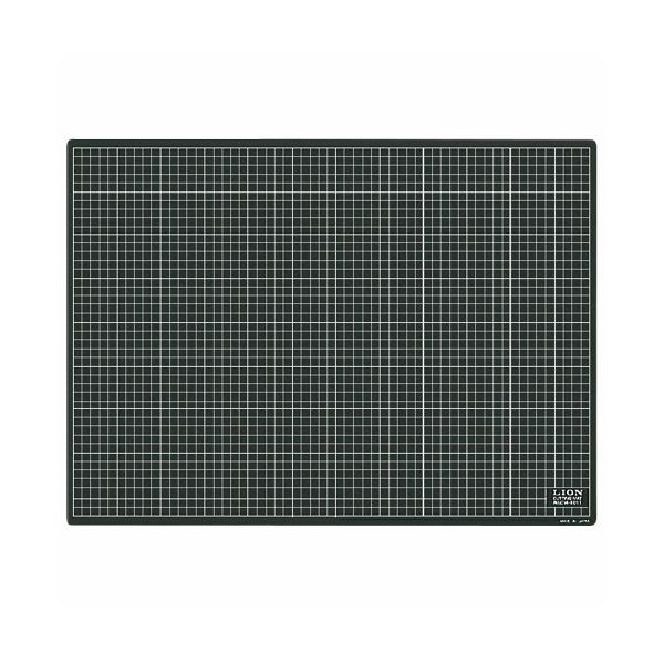 【おすすめ・人気】ライオン事務器 カッティングマット再生PVC製 両面使用 620×450×3mm 黒／黒 CM-6011 1枚|安い 激安 格安