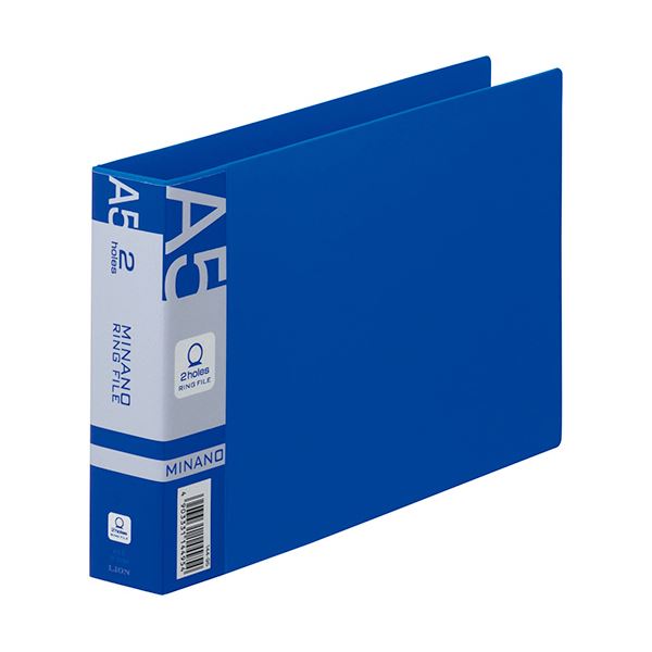 【送料無料】(まとめ) ライオン事務器 リングファイルMINANO(ミナノ) A5ヨコ 2穴 200枚収容 背幅35mm ブルー RF-226M 1冊[×20セ...