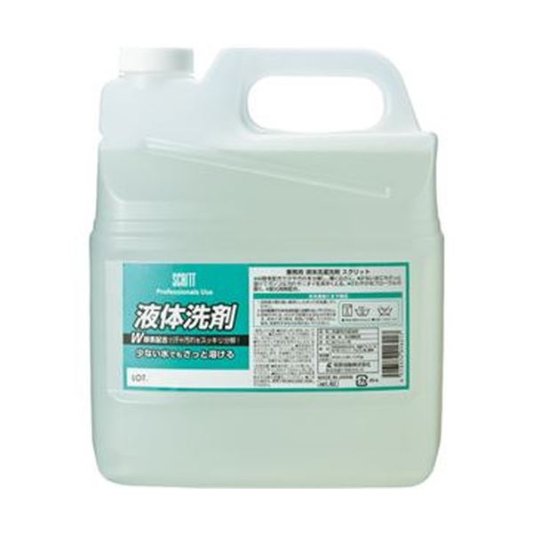【送料無料】(まとめ) 熊野油脂 スクリット 衣料用液体洗剤4L 1本[×5セット] おすすめ 人気 安い 激安 格安 おしゃれ 誕生日 プレゼント ギフト 引越し 新生活 ホワイトデー