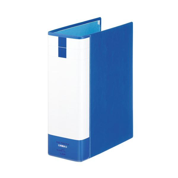 【送料無料】(まとめ) ライオン事務器 パイプ式ファイル(環境) 両開き A4タテ 800枚収容 背幅101mm ブ..