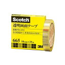 【送料無料】3M スコッチ 透明両面テープ ライナーなし 大巻 18mm×35m 665-3-18 1セット(10巻) おすすめ 人気 安い 激安 格安 おしゃ...