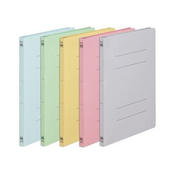 【送料無料】(まとめ) TANOSEE フラットファイル(ノンステープルタイプ) A4タテ 150枚収容 背幅18mm カラーミックス 5色 1セット(5冊:各...