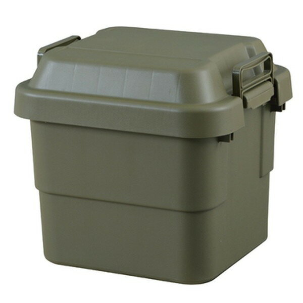 【おすすめ・人気】収納ボックス 収納ケース 幅40cm 30L カーキ 耐荷重100kg ロック機能付取っ手 日本..