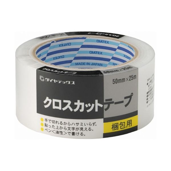 【送料無料】(まとめ) ダイヤテックス クロスカットテープ 50mm×25m クリヤ TO1011 1巻[×20セット]　おすすめ 人気 安い 激安 格安 おしゃれ 誕生日 プレゼント ギフト 引越し 新生活 ホワイトデー