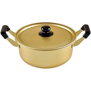 【送料無料】[20個セット] アルミ鍋/両手鍋[24cm] 3～4人用 ガスコンロ専用 容量(約) ：4.6L 蓋付き 『豊味庵』 おすすめ 人気 安い 激安 格安 おしゃれ 誕生日 プレゼント ギフト 引越し 新生活 ホワイトデー