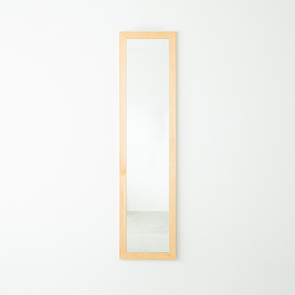 【おすすめ・人気】幅広枠ウォールミラー(40×161)(ナチュラル) 天然木 姿見鏡 ワイド 高級感 木製 飛散防止加工 壁掛け 北欧風 ヴィンテージ 韓国インテリア 玄関 トイレ 洗面 日本製 完成品 NK-37|安い 激安 格安