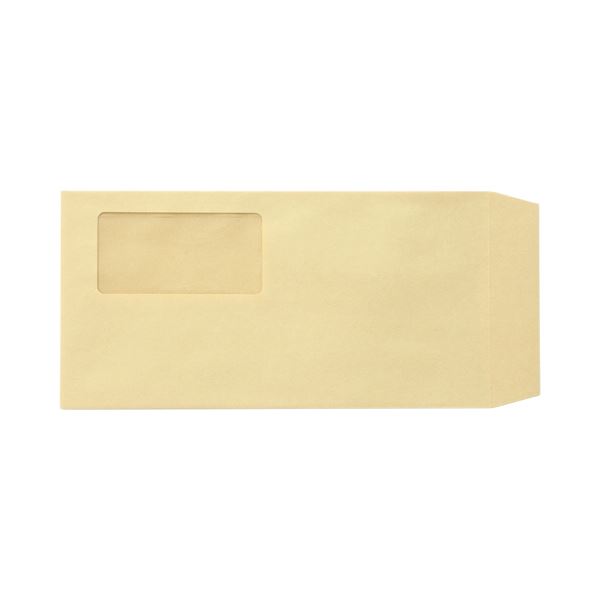 【送料無料】TANOSEE 窓付封筒 裏地紋なし長3 テープのりなし 70g/m2 クラフト(窓:グラシン紙) 業務用パック 1ケース(1000枚) おすすめ ...
