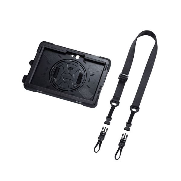 【送料無料】サンワサプライ SurfaceGo2 耐衝撃ケース(ハンドル、スタンド、ショルダーベルト付き) PDA-SF7BK おすすめ 人気 安い 激安 格安...