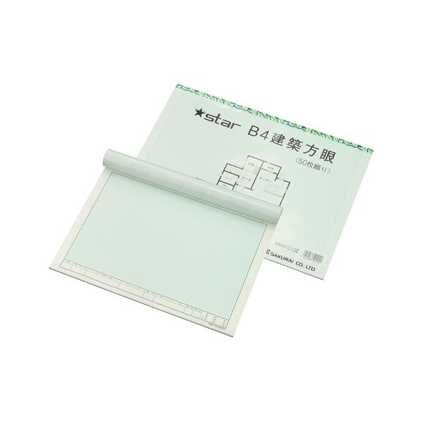 【送料無料】桜井 スター建築方眼紙 KB423 B4 50枚*10 おすすめ 人気 安い 激安 格安 おしゃれ 誕生日 プレゼント ギフト 引越し 新生活 ホワ...