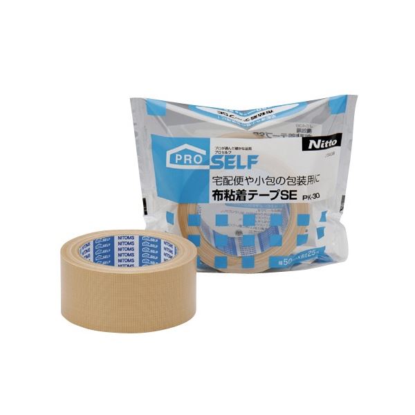 【おすすめ・人気】(まとめ) ニトムズ 布粘着テープSE PK-30 50mm×25m J5438 1巻 【×10セット】|安い 激安 格安