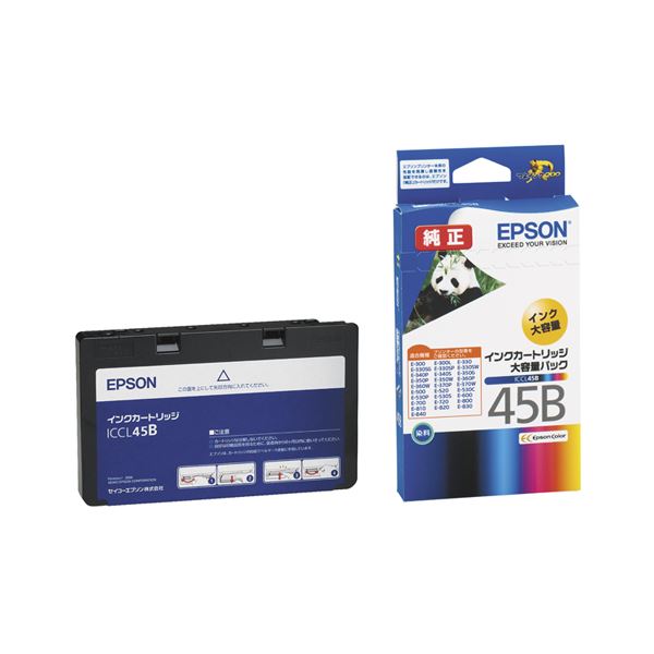 【送料無料】(まとめ) エプソン EPSON インクカートリッジ カラー(4色一体型) 大容量タイプ ICCL45B 1個[×10セット]　おすすめ 人気 安い 激安 格安 おしゃれ 誕生日 プレゼント ギフト 引越し 新生活 ホワイトデー