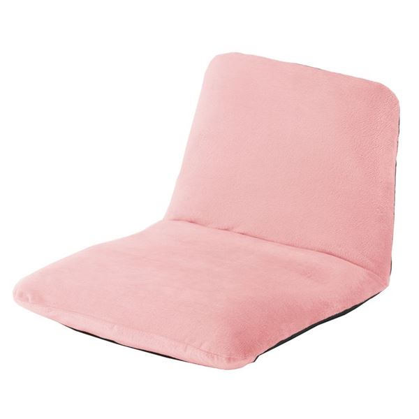 【おすすめ・人気】背筋ピン 座椅子/パーソナルチェア 【Sサイズ コーラルピンク 起毛生地】 約幅43cm ..