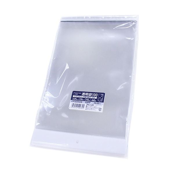 【送料無料】ショーエイコーポレーション ヘッダー付きOPP袋 225×(30+310) +40mm 0.03mm厚 P3225310 1セット(2000枚:10...