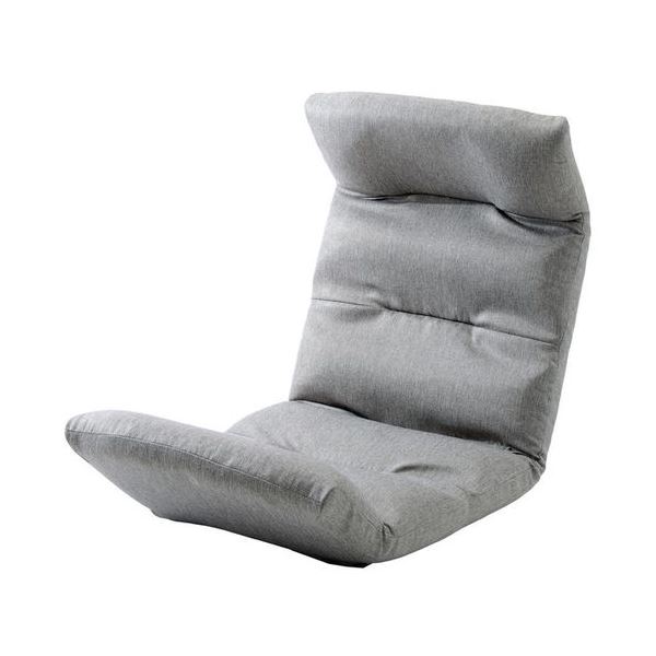 【おすすめ・人気】リラックスチェア/座椅子 【上タイプ グレー】 14段階リクライニング 折りたたみ収納 〔リビング雑貨 生活雑貨〕【代引不可】|安い 激安 格安