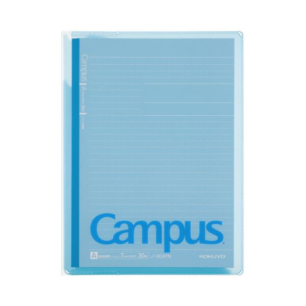 【送料無料】(まとめ) コクヨ キャンパスカバーノート(プリント収納ポケット付き) セミB5 A罫 30枚 ブルー ノ-623A-B 1セット(5冊) [×2セ...