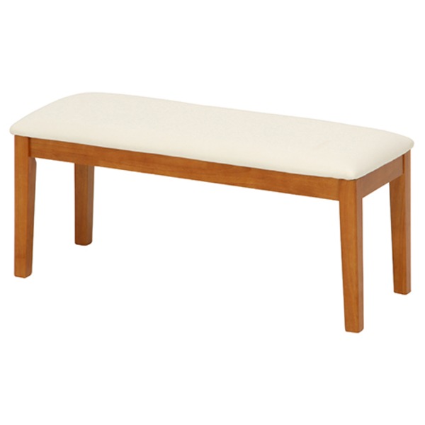 【おすすめ・人気】ベンチ ダイニングベンチ 幅100cm ライトブラウン 木製フレーム 合皮 スノア リビング 店舗 お店 飲食店 什器【代引不可】|安い 激安 格安