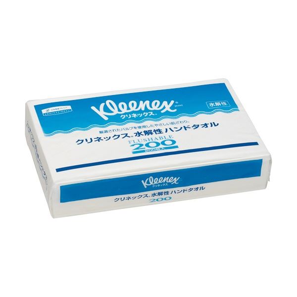 【送料無料】(まとめ) 日本製紙クレシア クリネックス 水解性ハンドタオル200 200枚 1パック[×30セット]　おすすめ 人気 安い 激安 格安 おしゃれ 誕生日 プレゼント ギフト 引越し 新生活 ホワイトデー