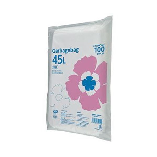 【送料無料】(まとめ) TANOSEE ゴミ袋エコノミー乳白半透明 45L 1パック(100枚) [×20セット]　おすすめ 人気 安い 激安 格安 おしゃれ 誕生日 プレゼント ギフト 引越し 新生活 ホワイトデー