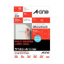 【送料無料】(まとめ) エーワン ラベルシール(プリンター兼用) キレイにはがせるタイプ マット紙・ホワイト A4判 ノーカット 31271 1冊(10シート)...