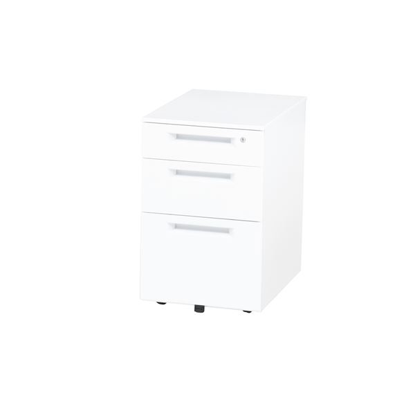 【送料無料】インワゴン/サイドチェスト[3段 ホワイト] 幅395×奥行550×高さ615mm スチール 仕切板 ペントレー付き[オフィス] 完成品 おすすめ 人気 安い 激安 格安 おしゃれ 誕生日 プレゼント 引越し 新生活 ホワイトデー