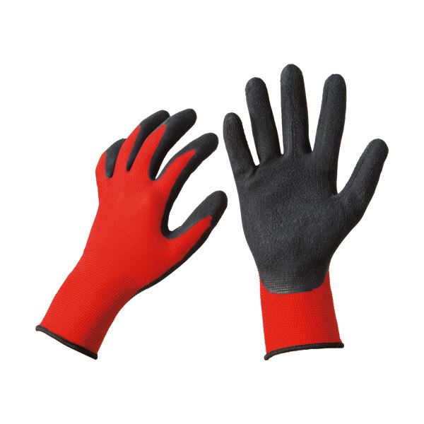 【送料無料】(まとめ) TANOSEE 天然ゴム背抜き手袋 L レッド 1セット(50双：10双×5パック) [×3セット]　おすすめ 人気 安い 激安 格安 おしゃれ 誕生日 プレゼント ギフト 引越し 新生活 ホワイトデー