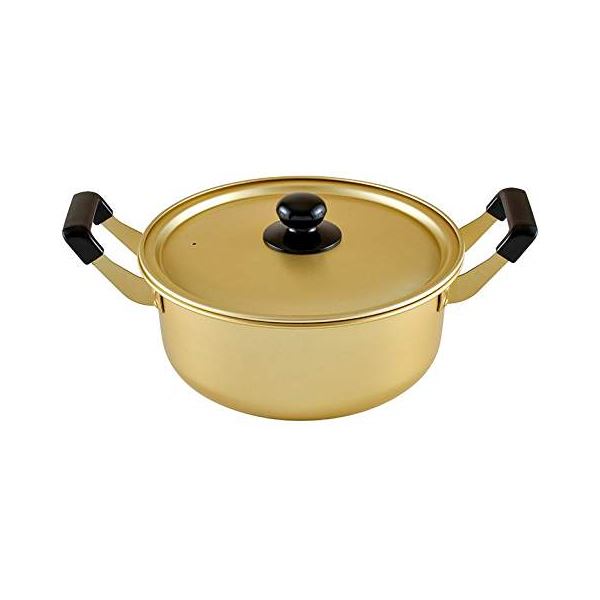 【おすすめ・人気】アルミ鍋/両手鍋 【24cm】 3〜4人用 ガスコンロ専用 容量(約)：4.6L 蓋付き 『豊味庵』|安い 激安 格安