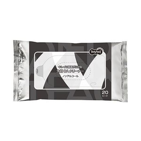 【送料無料】(まとめ) TANOSEE キレイに画面がふけるOAクリーナー ノンアルコール 大判 1セット(200枚..