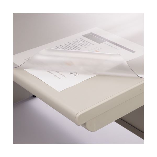 【送料無料】ライオン事務器 デスクマット 再生塩ビ製ノングレア仕上 シングル 約990×590×1.5mm No.106-SRM 1セット(10枚) おすすめ ...