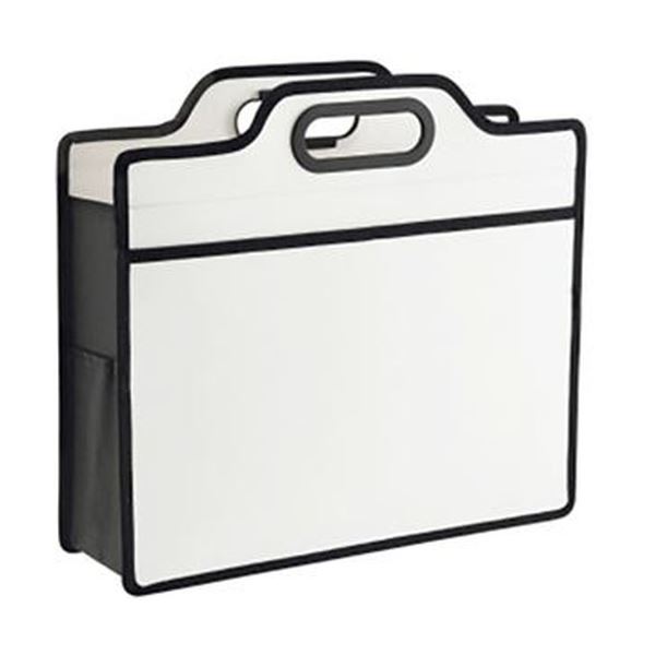 【送料無料】(まとめ) ライオン事務器 オフィスキャリングバッグ(ビジカル) タテ330×ヨコ365×厚さ110mm ホワイト BK-353B 1個[×10セッ...