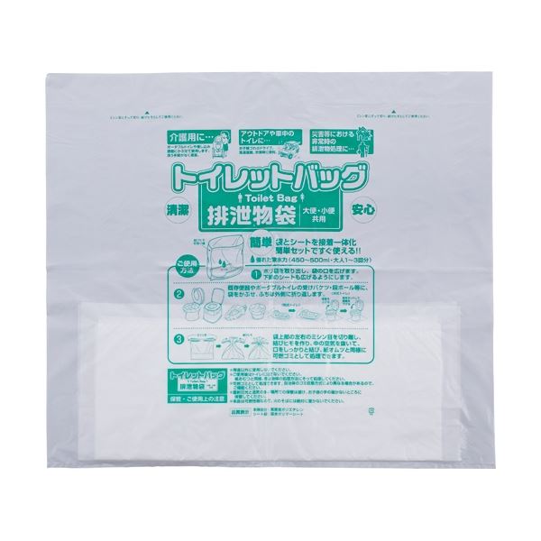 【送料無料】(まとめ) ワタナベ工業 トイレットバッグ排泄物処理袋 乳白 1パック(10枚) [×3セット]　おすすめ 人気 安い 激安 格安 お..