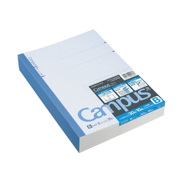 【送料無料】コクヨ キャンパスノート(中横罫) セミB5 B罫 30枚 ノ-3BNX10 1セット(180冊:10冊×18パック) おすすめ 人気 安い 激安 ...