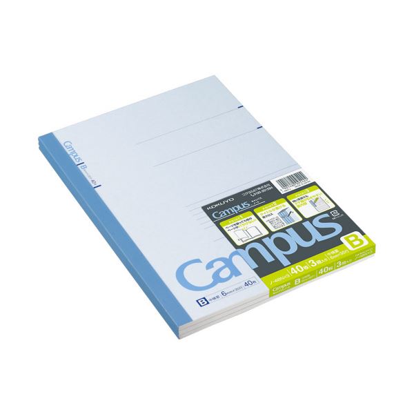 【送料無料】コクヨ キャンパスノート(中横罫) セミB5 B罫 40枚 ノ-4BNX3 1セット(120冊:3冊×40パック) おすすめ 人気 安い 激安 格安...