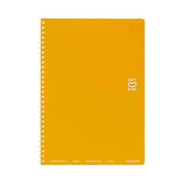 【送料無料】(まとめ) コクヨ ソフトリングノート(ドット入り罫線) セミB5 B罫 40枚 オレンジ ス-SV301BT-YR 1セット(5冊) [×10セッ...