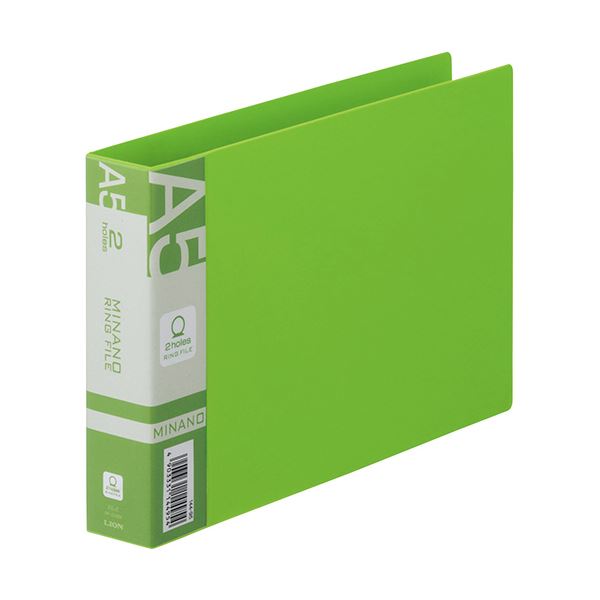【送料無料】(まとめ) ライオン事務器 リングファイルMINANO(ミナノ) A5ヨコ 2穴 200枚収容 背幅35mm グリーン RF-226M 1冊[×30...