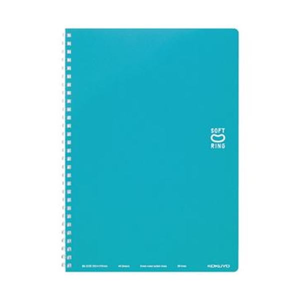 【送料無料】(まとめ) コクヨ ソフトリングノート(ドット入り罫線) セミB5 B罫 40枚 ライトブルー ス-SV301BT-LB 1セット(5冊) [×10...