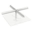 【おすすめ・人気】クロス型アクリルパーティション用ベース金具 PTS-CRB01CR 【パーテーション別売】|安い 激安 格安
