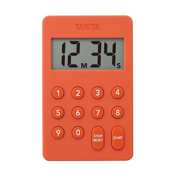 【送料無料】(まとめ) タニタ デジタルタイマー100分計オレンジ TD-415-OR 1個[×5セット]　おすすめ 人気 安い 激安 格安 おしゃれ 誕生日 プレゼント ギフト 引越し 新生活