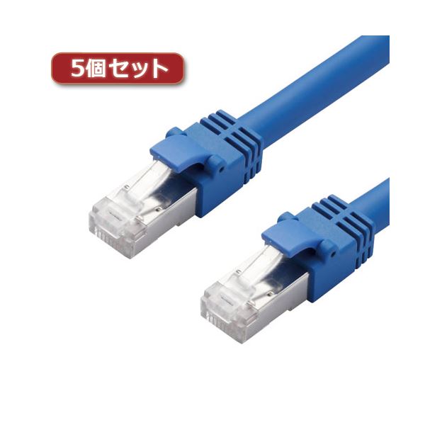 楽天おすすめショップ【送料無料】[5個セット] エレコム LANケーブル/CAT7/2m/ブルー LD-TWS/BU2X5　おすすめ 人気 安い 激安 格安 おしゃれ 誕生日 プレゼント ギフト 引越し 新生活 ホワイトデー