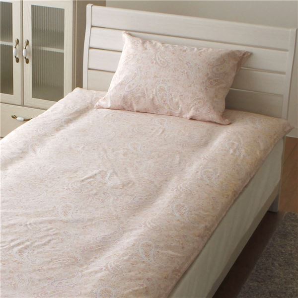 【おすすめ・人気】綿100% 敷き布団カバー 「エルツ」 シングルロングサイズ ピンク 布団カバー 敷きカ..