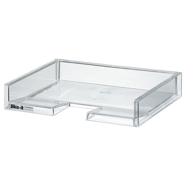 【おすすめ・人気】書類ケース/収納ケース[A4 クリア 3個セット] 約幅337mm ライフモデュール ファイルトレー[デスク 机 卓上 オフィス 会社]　安い 激安 格安 おしゃれ 誕生日 プレゼント ギフト 引越し 新生活 ホワイトデー