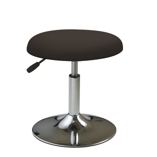 【おすすめ・人気】丸椅子/パーソナルチェア 【ブラック×クロームメッキ】 幅40cm 日本製 スチール 『コーンワイドスツール』【代引不可】|安い 激安 格安