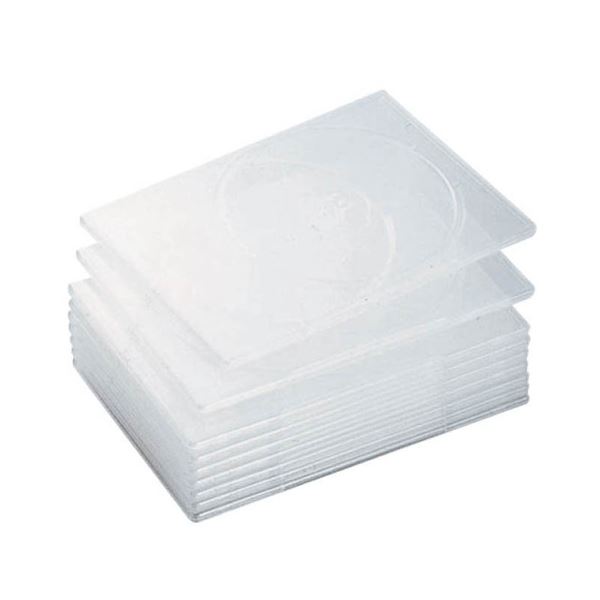 【おすすめ・人気】(まとめ) エレコム スリムDVDトールケース2枚収納 クリア CCD-DVDS06CR 1個 【×10セ..