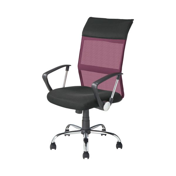 【送料無料】YAMAZEN ハイバック爽快メッシュチェア 肘付 ワインレッド EMG-778H(WRD) 1脚[組立品] おすすめ 人気 安い 激安 格安 おしゃれ 誕生日 プレゼント ギフト 引越し 新生活 ホワイトデー