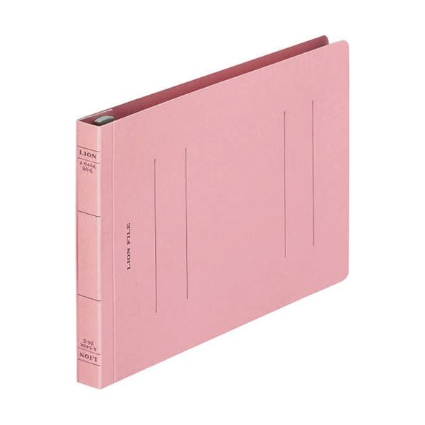 【送料無料】(まとめ) ライオン事務器 フラットファイル(環境) 樹脂押え具 B6ヨコ 150枚収容 背幅18mm ピンク A-546KB6E 1冊[×30セッ...