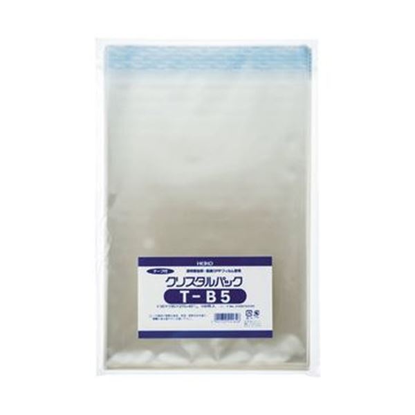 【送料無料】(まとめ) HEIKO クリスタルパックT(テープ付) T-B5 0.03×195×270+40mm #6743100 1パック(100枚) [×2...
